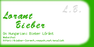 lorant bieber business card