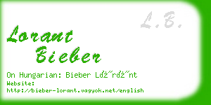 lorant bieber business card